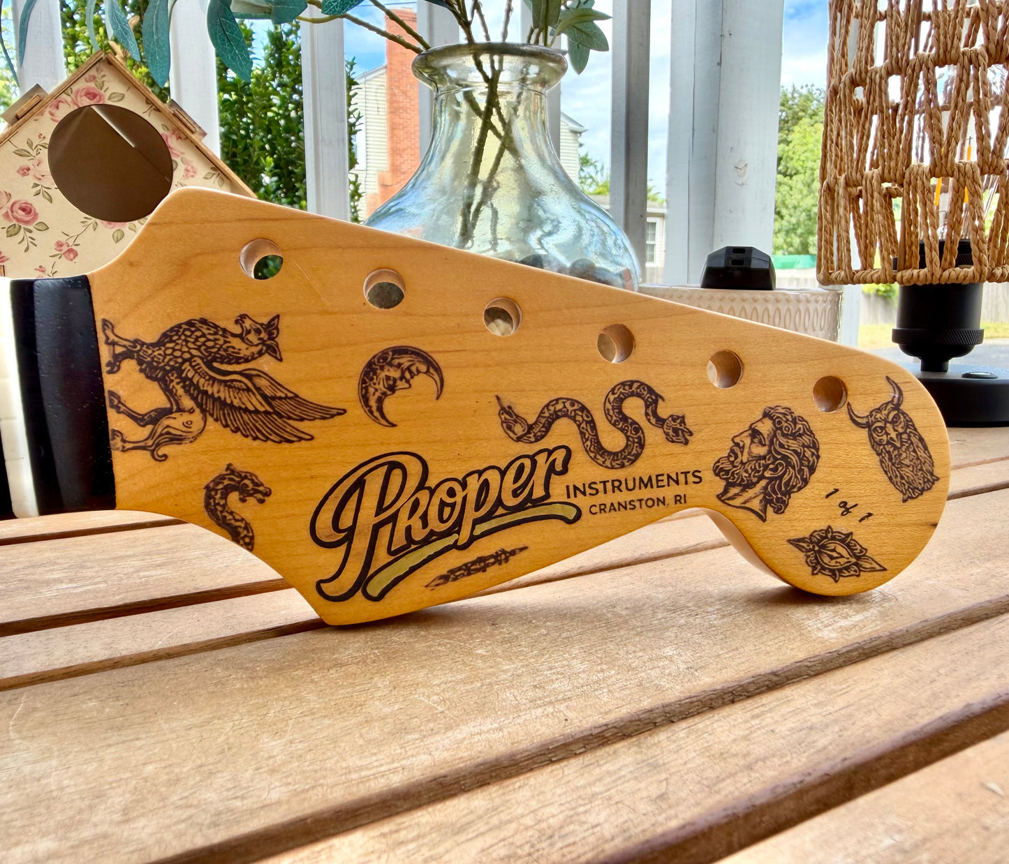 Proper Instruments 1-of-1 Nitro Stratocaster Replacement Neck – Tattooed & Lightly Roasted