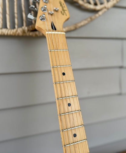 2007 Squier Deluxe Stratocaster - Pearl White Metallic, Duncan Designed Pickups