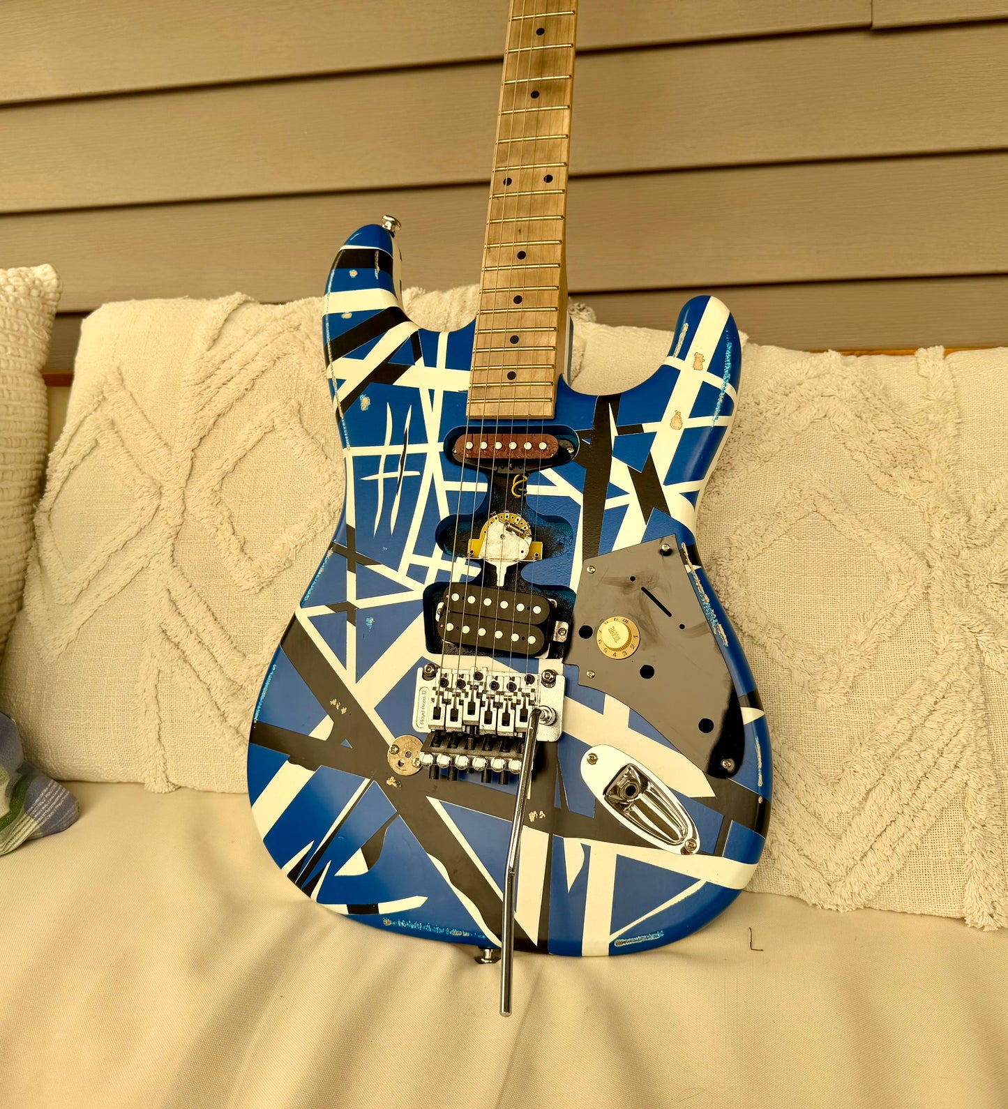 Custom EVH Frankenstrat 5150 Blue Kramer-Style Tribute Guitar—Floyd Rose II, Fully Setup!