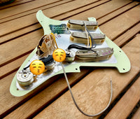 Proper Pickguards SOTB Stratocaster Loaded Pickguard Equipped W/ Proper Passive—Mint Green 11-Hole