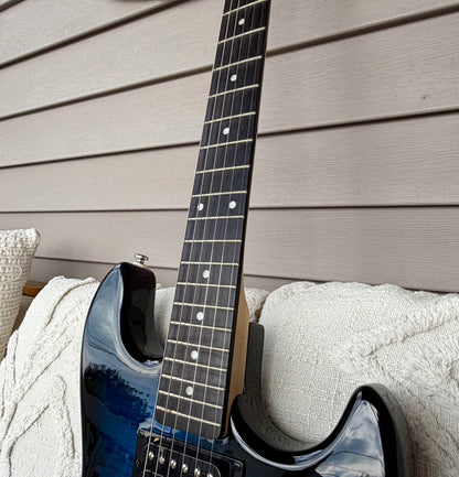 2014 G&L Tribute Jerry Cantrell Superhawk Deluxe - Blueburst, Ebony Fretboard