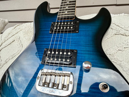 2014 G&L Tribute Jerry Cantrell Superhawk Deluxe - Blueburst, Ebony Fretboard