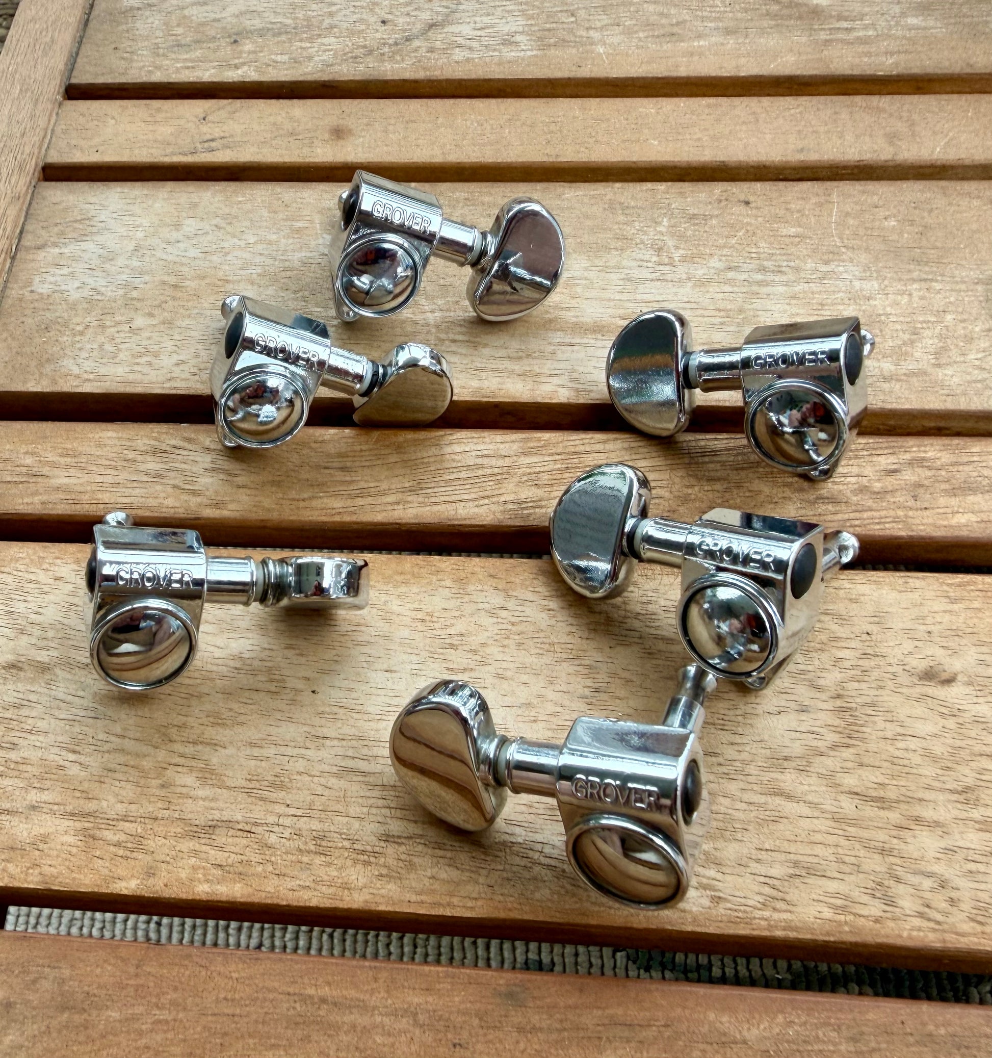 Grover 102C Original Rotomatics Tuning Machines Set 3x3, Chrome—Free Shipping!