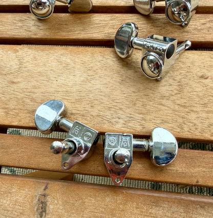 Grover 102C Original Rotomatics Tuning Machines Set 3x3, Chrome—Free Shipping!