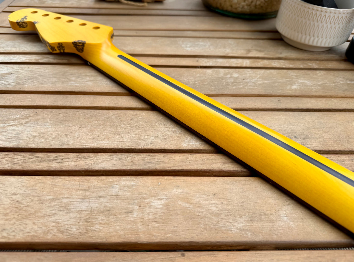 Proper Instruments 1-of-1 Nitro Stratocaster Replacement Neck – Tattooed & Amber