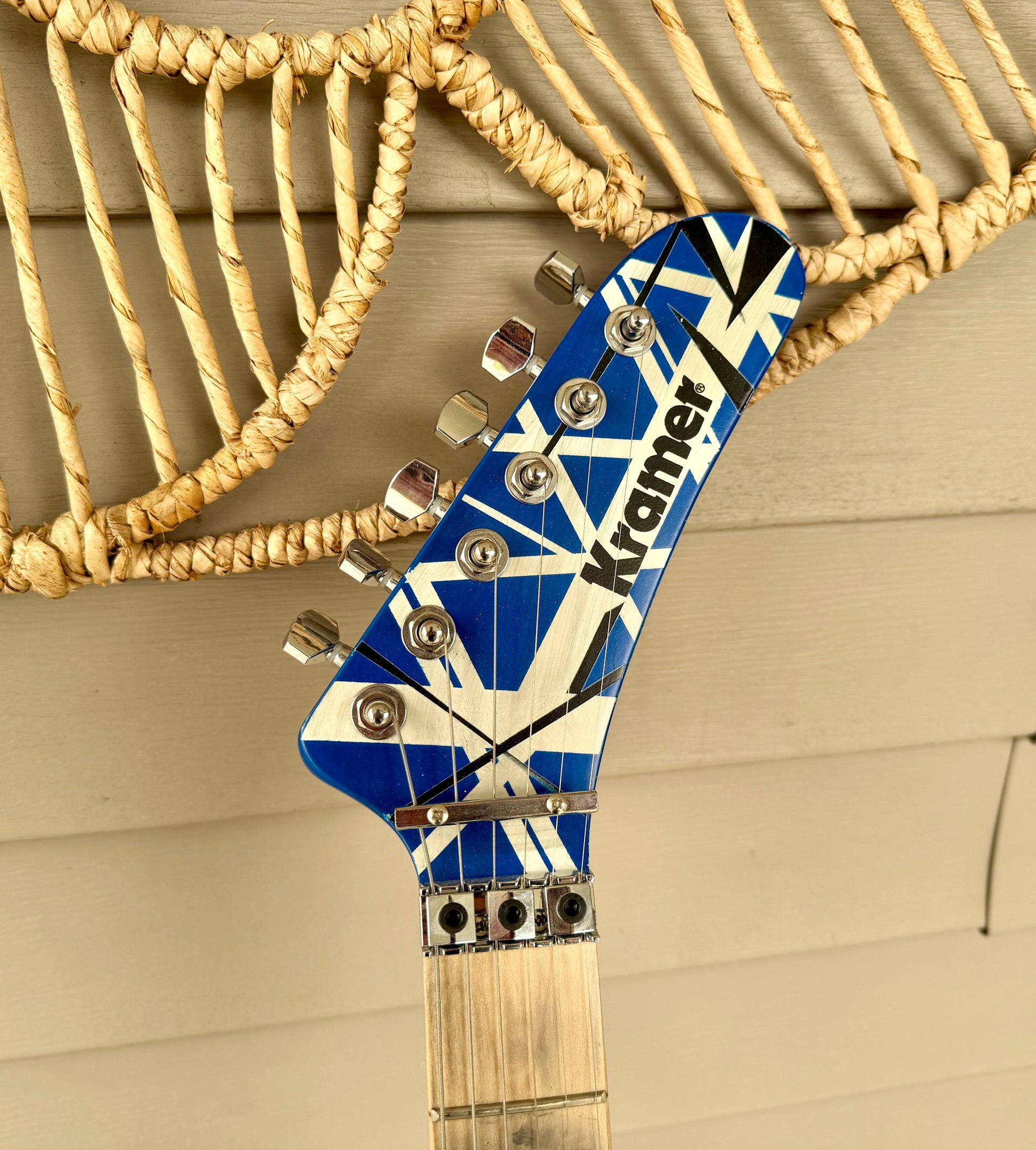 Custom EVH Frankenstrat 5150 Blue Kramer-Style Tribute Guitar—Floyd Rose II, Fully Setup!