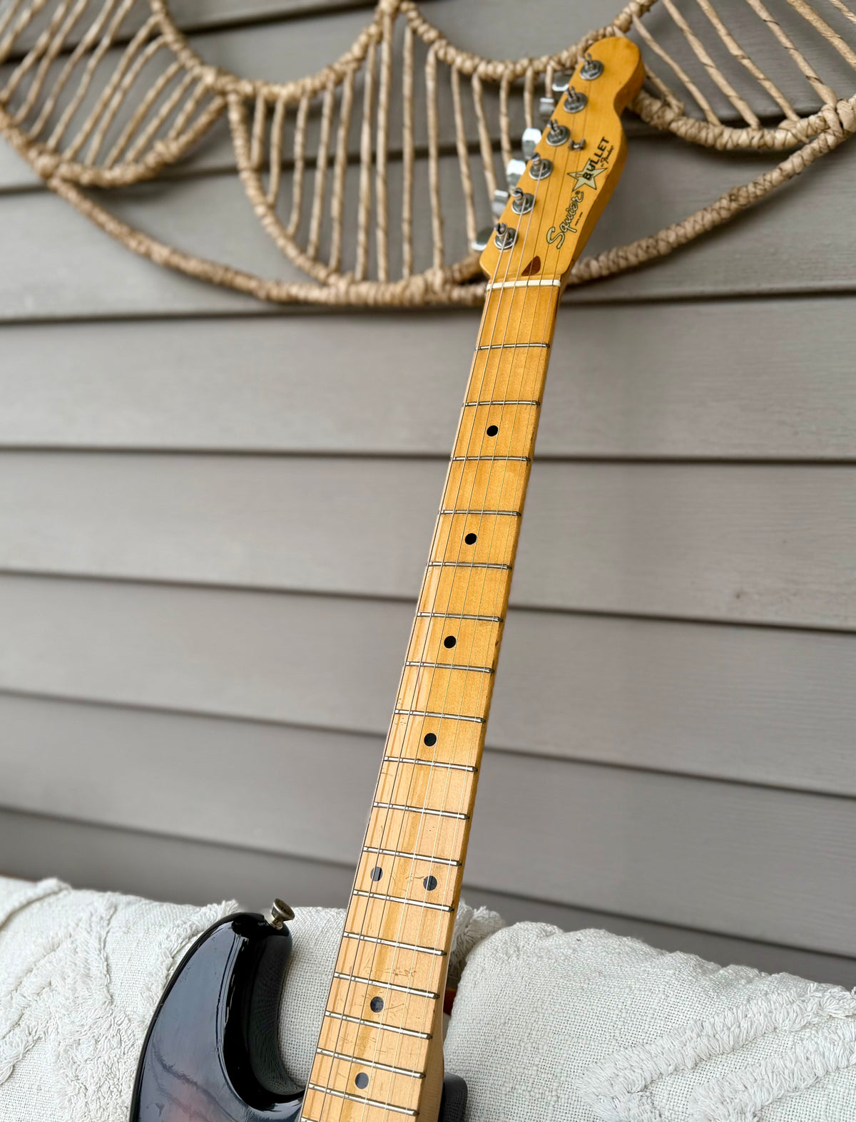 1983 Squier Bullet MIJ "SQ" Sunburst with Maple Neck—Boutique Pickups!