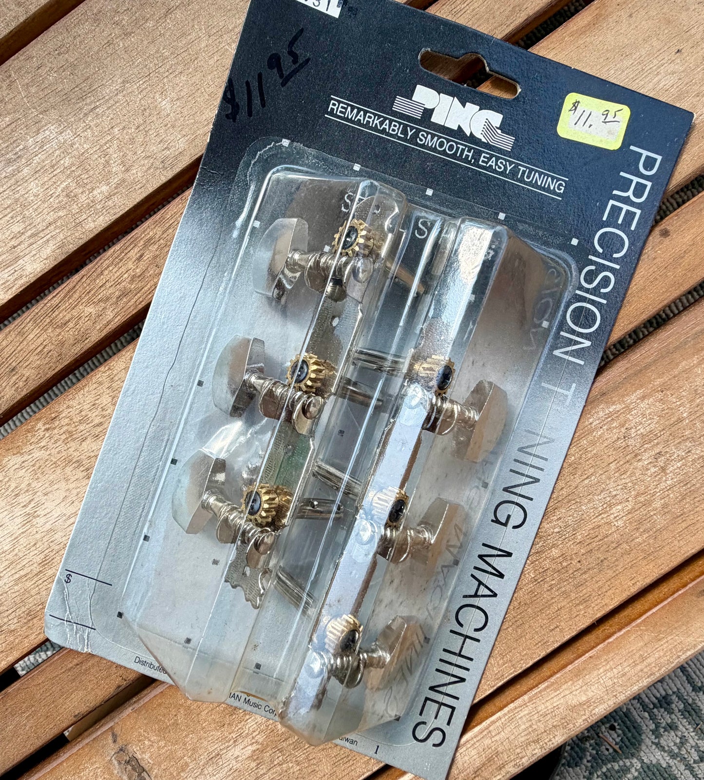 NOS Ping P2631 Standard Steel String Guitar Tuners Plank Style w/ Chrome Heads—Free Shipping!