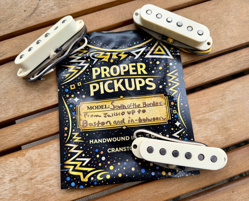 Proper Pickups "South of the Border" Handwound Stratocaster Pickup Set w/ Treble Bleed & PIO Capacitor—Vintage White