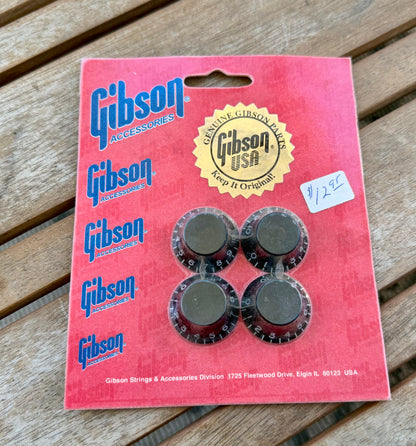 1990s Gibson HK-010 Black Top Hat Knobs NOS Sealed Original Package - Set of 4!