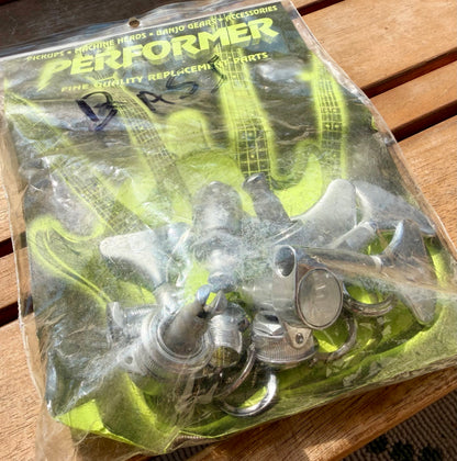 NOS LPD Performer #2716 Compact Bass Tuners – Gotoh GB7-Style – Chrome, Set of 4—Early 2000's!