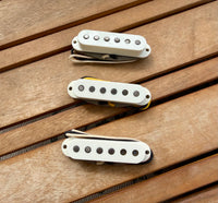Proper Pickups "The McCready" Single Coil Stratocaster Pickup Set w/ Treble Bleed & PIO Capacitor—Parchment