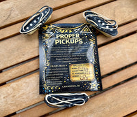 Proper Pickups "Froosh" Handwound Single Coil Stratocaster Pickup Set w/ Treble Bleed & PIO Capacitor—Vintage Pickup Covers