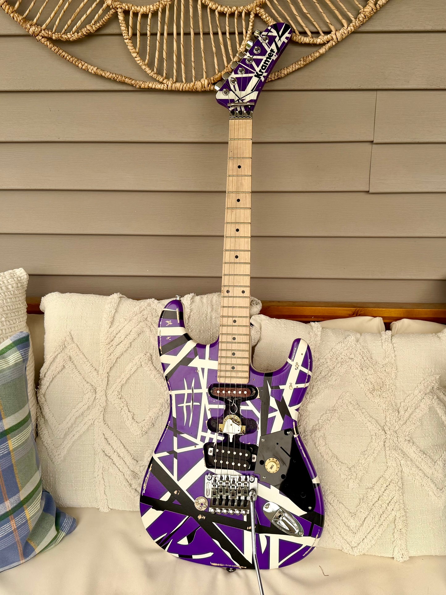 Custom EVH 5150 Purple Kramer-Style Tribute Guitar—Floyd Rose II, Fully Setup!