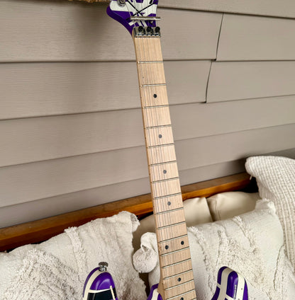 Custom EVH 5150 Purple Kramer-Style Tribute Guitar—Floyd Rose II, Fully Setup!