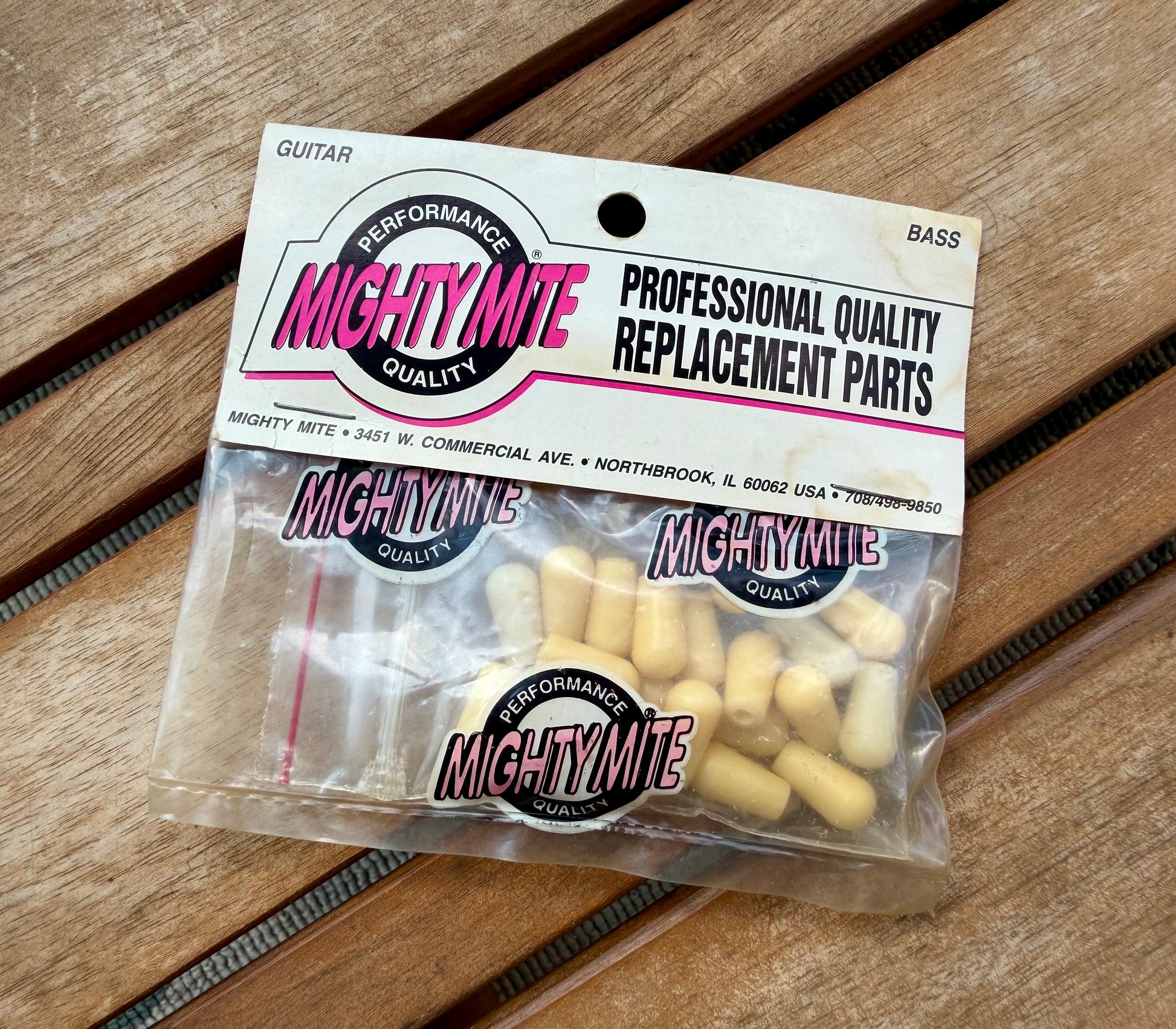 NOS Early 1990s Mighty Mite MM510 Cream 3-Way Toggle Switch Tips – Original 20-Pack