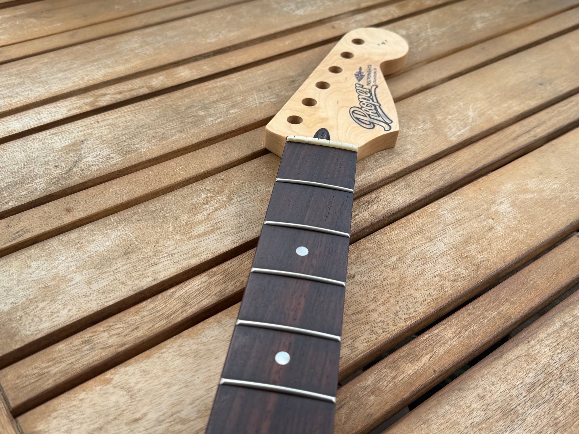 Proper Instruments 1-of-1 Nitro Stratocaster Replacement Neck – Natural/Rosewood