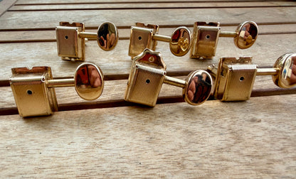 Vintage Kluson Style Gold Stratocaster Tuners 15:1 — Good Condition!