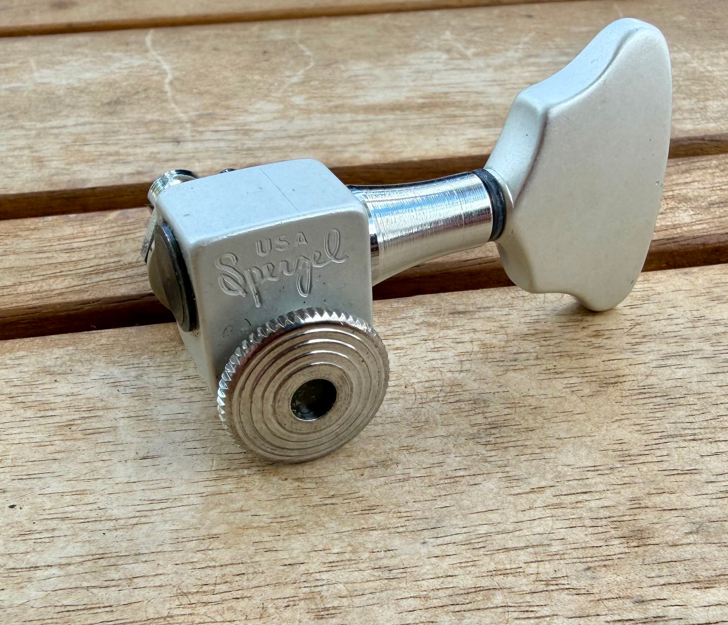 Genuine Sperzel USA Trim-Lok Locking Bass Tuner Chrome w/ Washer & Bushing OEM