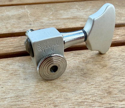 Genuine Sperzel USA Trim-Lok Locking Bass Tuner Chrome w/ Washer & Bushing OEM