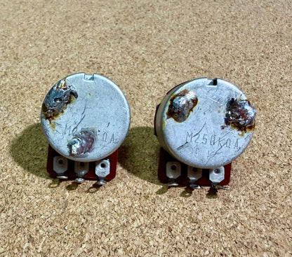 1983 Fender Japan Squier Stratocaster 250K Potentiometers Vintage MIJ—Set of 2!