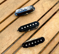 Proper Pickups "Froosh" Handwound Single Coil Stratocaster Pickup Set w/ Treble Bleed & PIO Capacitor—Black