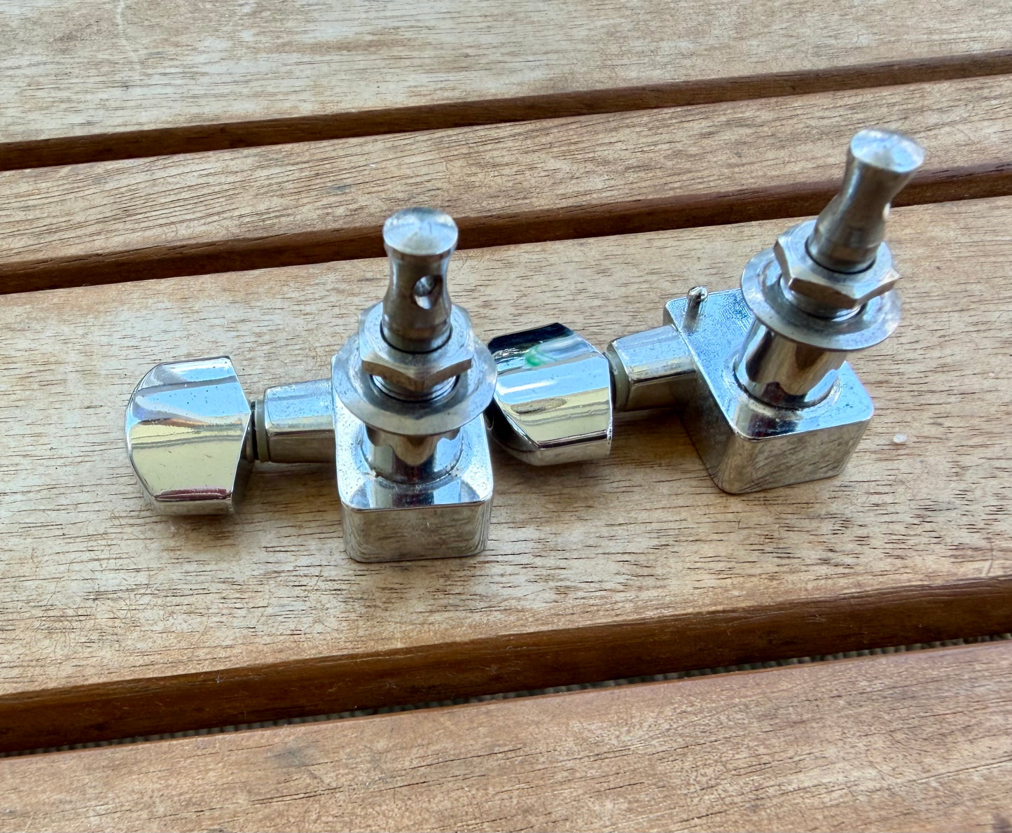 Fender American Standard Chrome Guitar Tuners Pair (2x) w/ Original Bushings & Washers—OEM