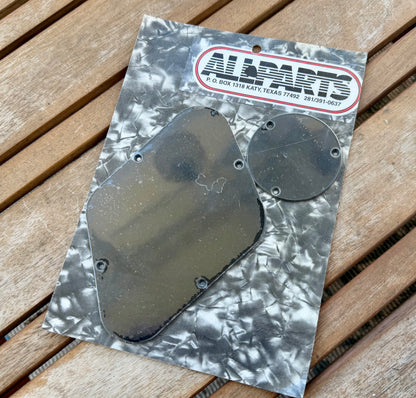 1990s NOS Allparts PG 914 Black Les Paul Backplate Set - Original Package