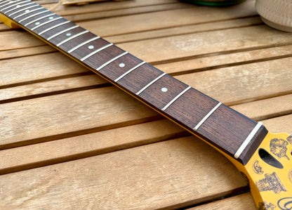Proper Instruments 1-of-1 Nitro Stratocaster Replacement Neck – Tattooed & Amber