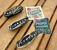 Proper Pickups "Froosh" Handwound Single Coil Stratocaster Pickup Set w/ Treble Bleed & PIO Capacitor—Black