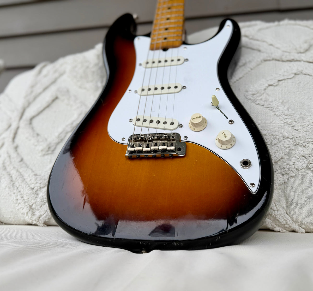 1983 Squier Bullet MIJ "SQ" Sunburst with Maple Neck—Boutique Pickups!