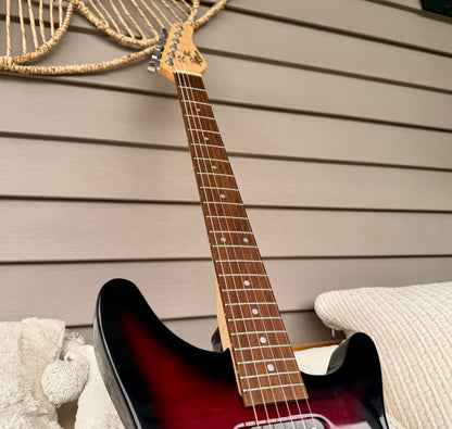 Rogue RR100 Rocketeer HSS—Wine Burst w/ Rosewood Fingerboard, Very Good Condition!