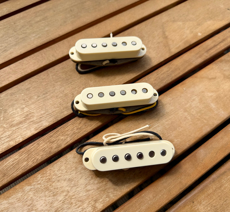 Proper Pickups "The McCready" Single Coil Stratocaster Pickup Set w/ Treble Bleed & PIO Capacitor—Vintage White