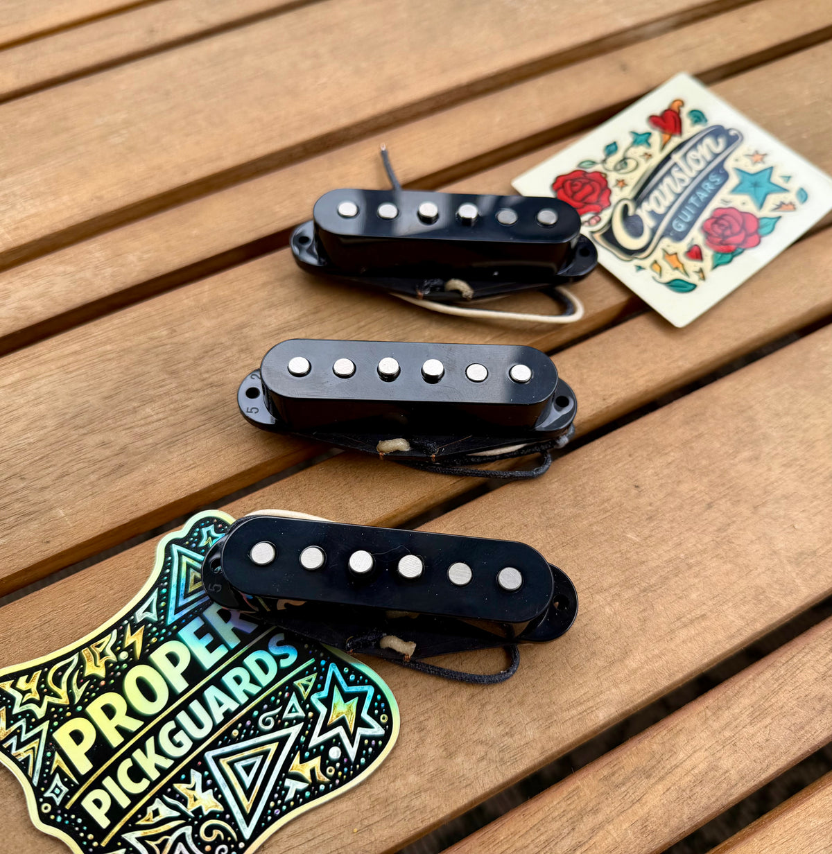 Proper Pickups "Proper Signatures" Handwound Single Coil Stratocaster Pickup Set w/ Treble Bleed & PIO Capacitor—Black