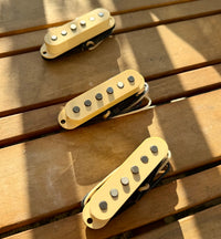 Proper Pickups "Proper Signatures" Handwound Single Coil Stratocaster Pickup Set w/ Treble Bleed & PIO Capacitor—Aged White