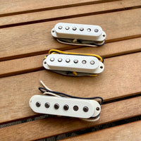 Proper Pickups "South of the Border" Handwound Stratocaster Pickup Set w/ Treble Bleed & PIO Capacitor—Parchment