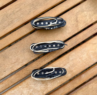 Proper Pickups "Froosh" Handwound Single Coil Stratocaster Pickup Set w/ Treble Bleed & PIO Capacitor—Black