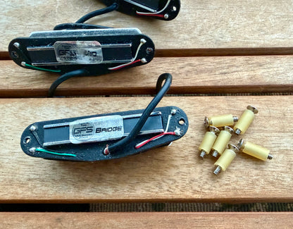 GFS Lil Killer Early Generation Stratocaster Pickup Set—White Rail Humbucker's