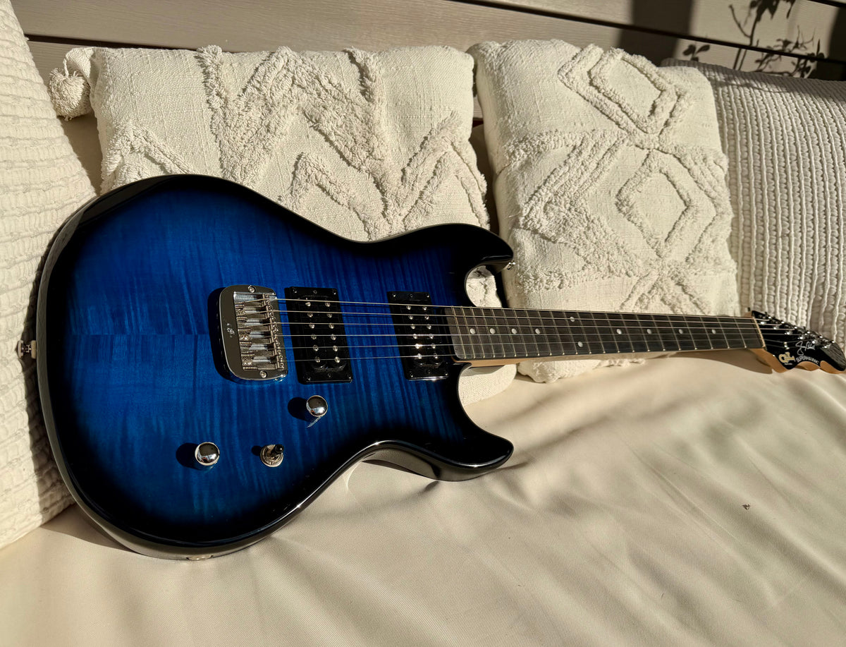 2014 G&L Tribute Jerry Cantrell Superhawk Deluxe - Blueburst, Ebony Fretboard