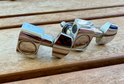 Fender American Standard Chrome Guitar Tuners Pair (2x) w/ Original Bushings & Washers—OEM