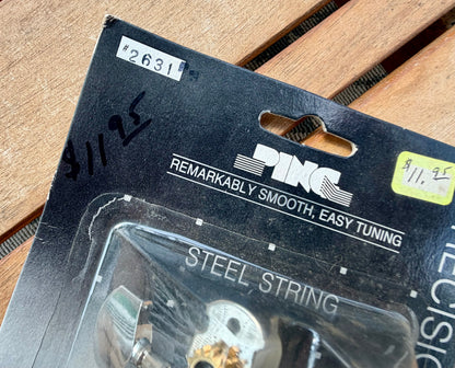 NOS Ping P2631 Standard Steel String Guitar Tuners Plank Style w/ Chrome Heads—Free Shipping!