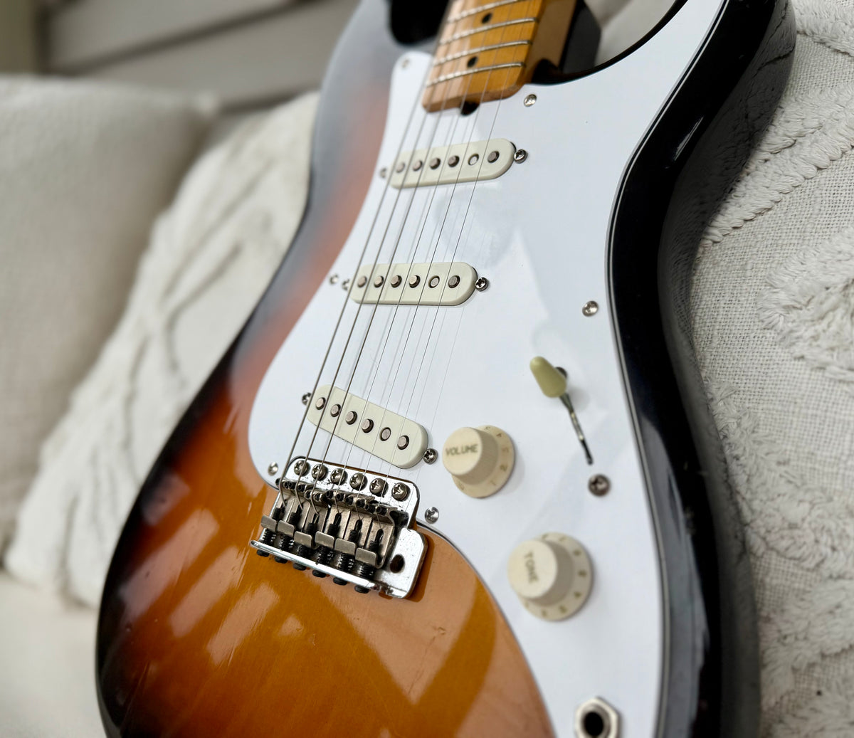 1983 Squier Bullet MIJ "SQ" Sunburst with Maple Neck—Boutique Pickups!