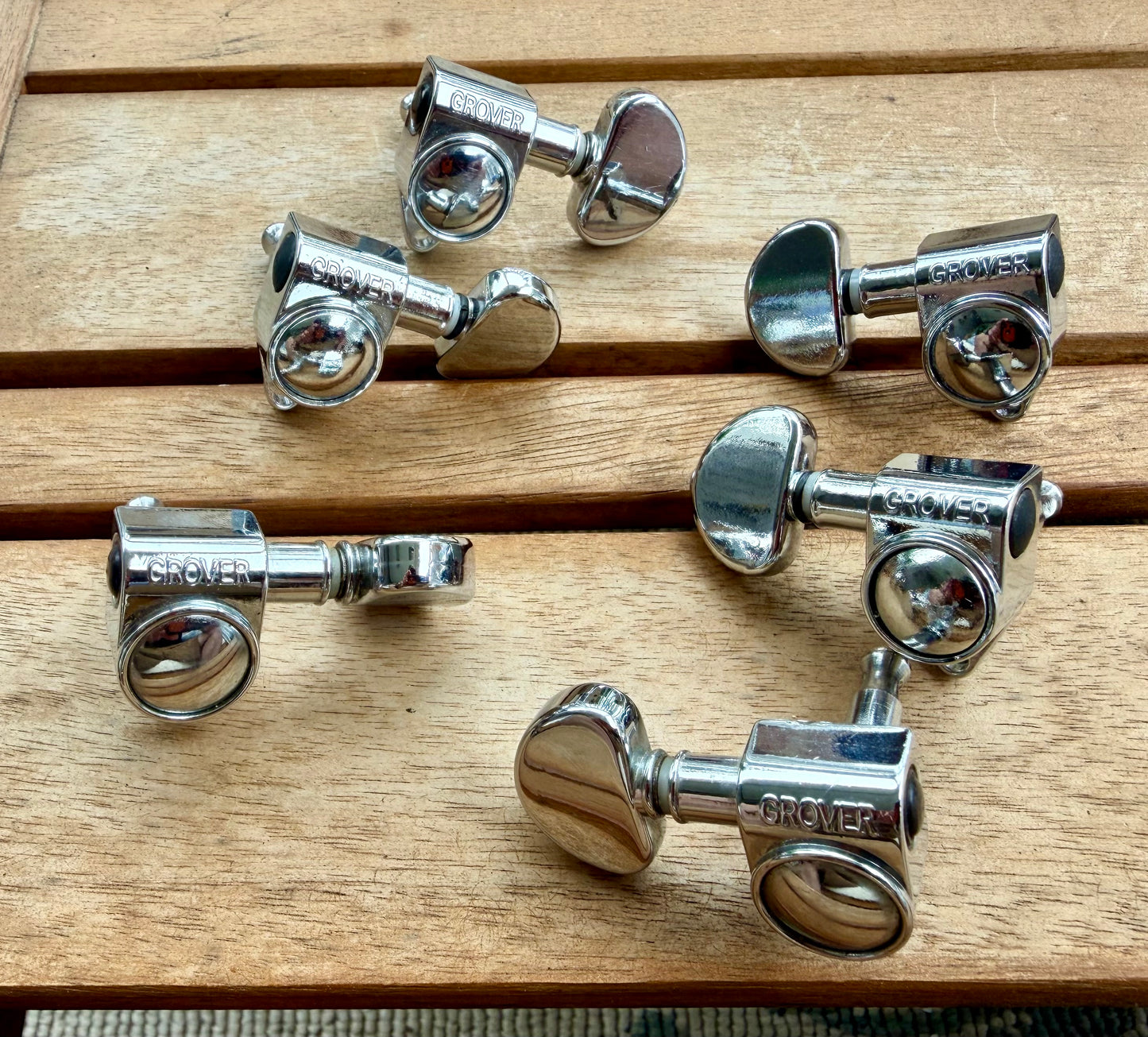 Grover 102C Original Rotomatics Tuning Machines Set 3x3, Chrome—Free Shipping!