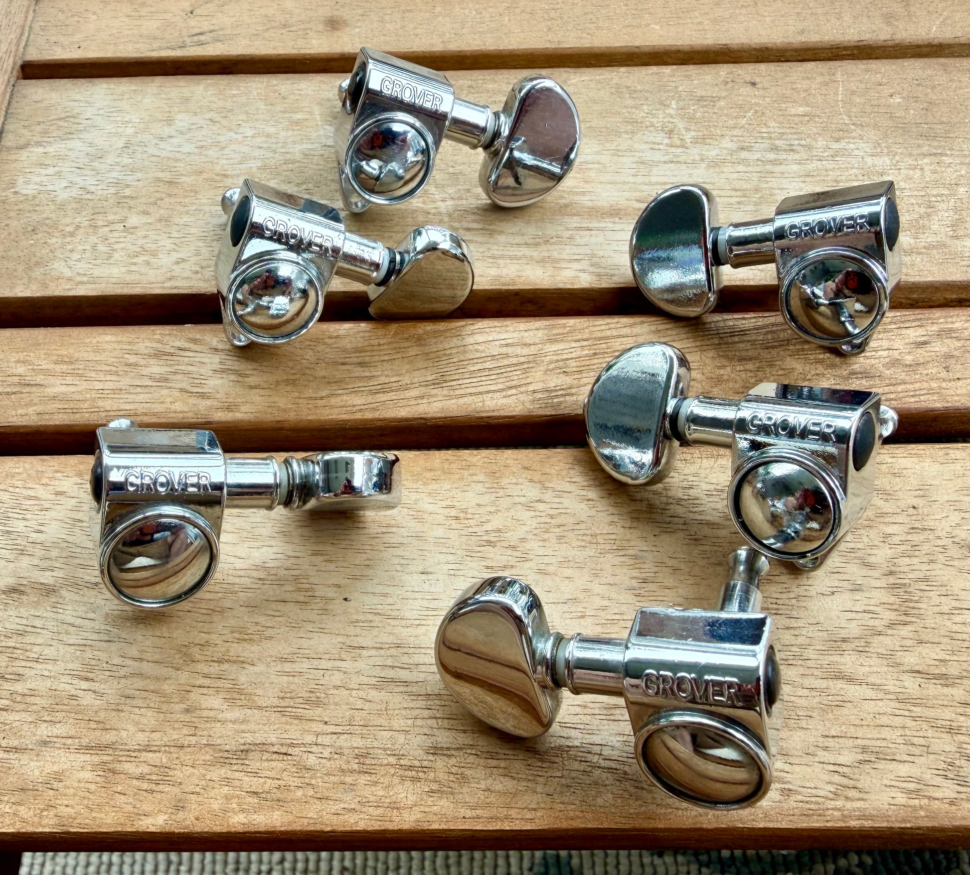 Grover 102C Original Rotomatics Tuning Machines Set 3x3, Chrome—Free Shipping!