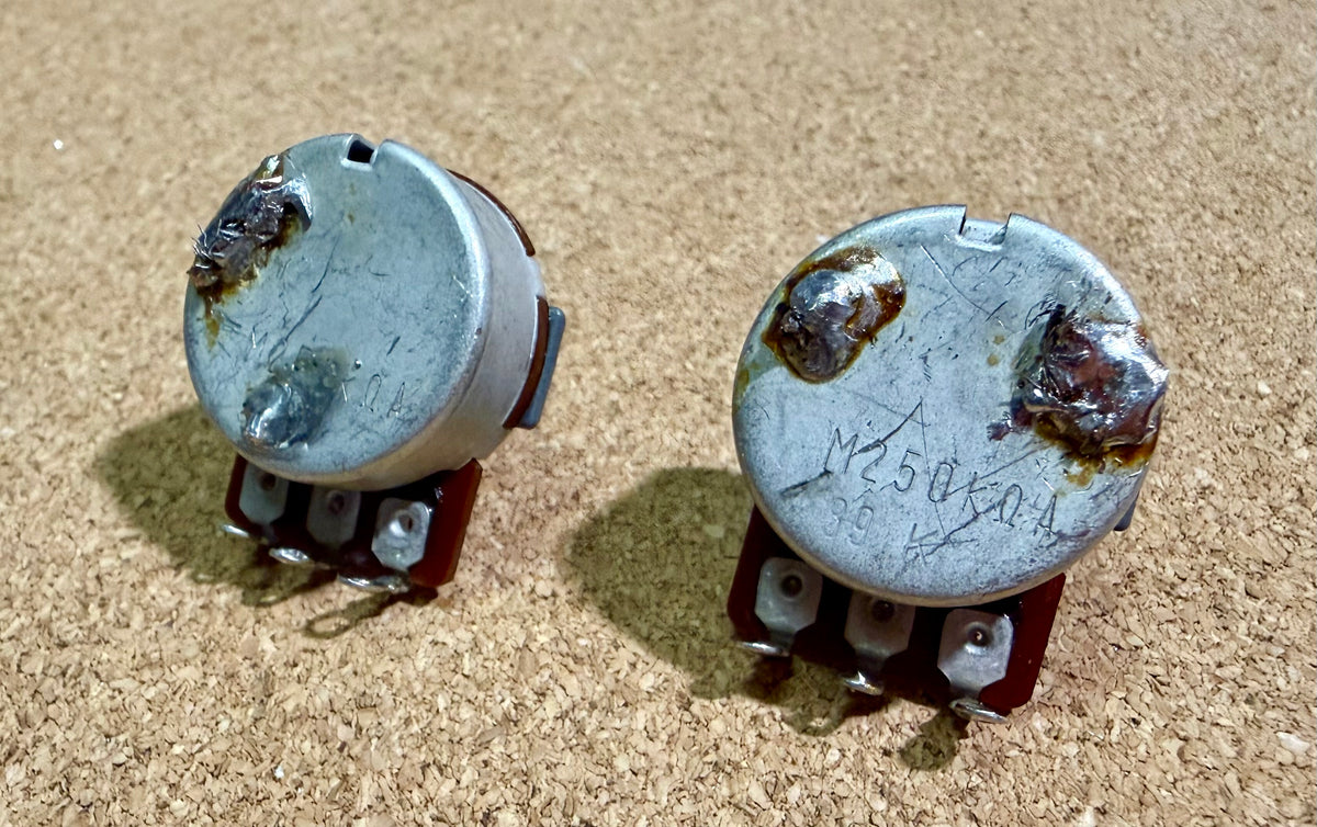 1983 Fender Japan Squier Stratocaster 250K Potentiometers Vintage MIJ—Set of 2!