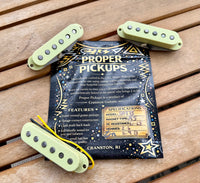Proper Pickups "South of the Border" Handwound Stratocaster Pickup Set w/ Treble Bleed & PIO Capacitor—Vintage Green
