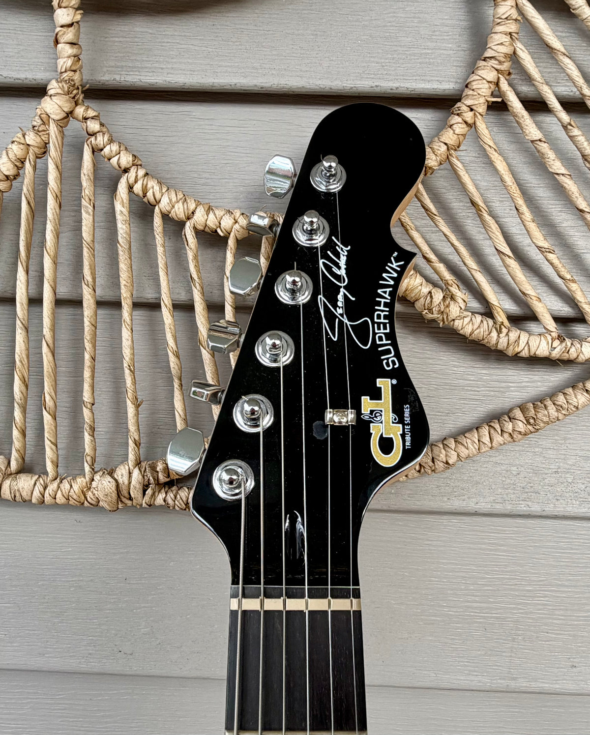 2014 G&L Tribute Jerry Cantrell Superhawk Deluxe - Blueburst, Ebony Fretboard