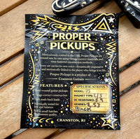 Proper Pickups "Proper Signatures" Handwound Single Coil Stratocaster Pickup Set w/ Treble Bleed & PIO Capacitor—Black