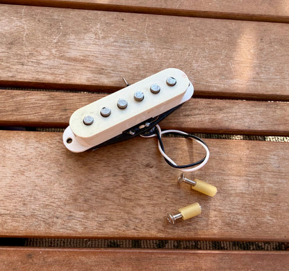 1989 Squier II Stratocaster Neck Pickup, 5.2k—Original Pickup Cover!