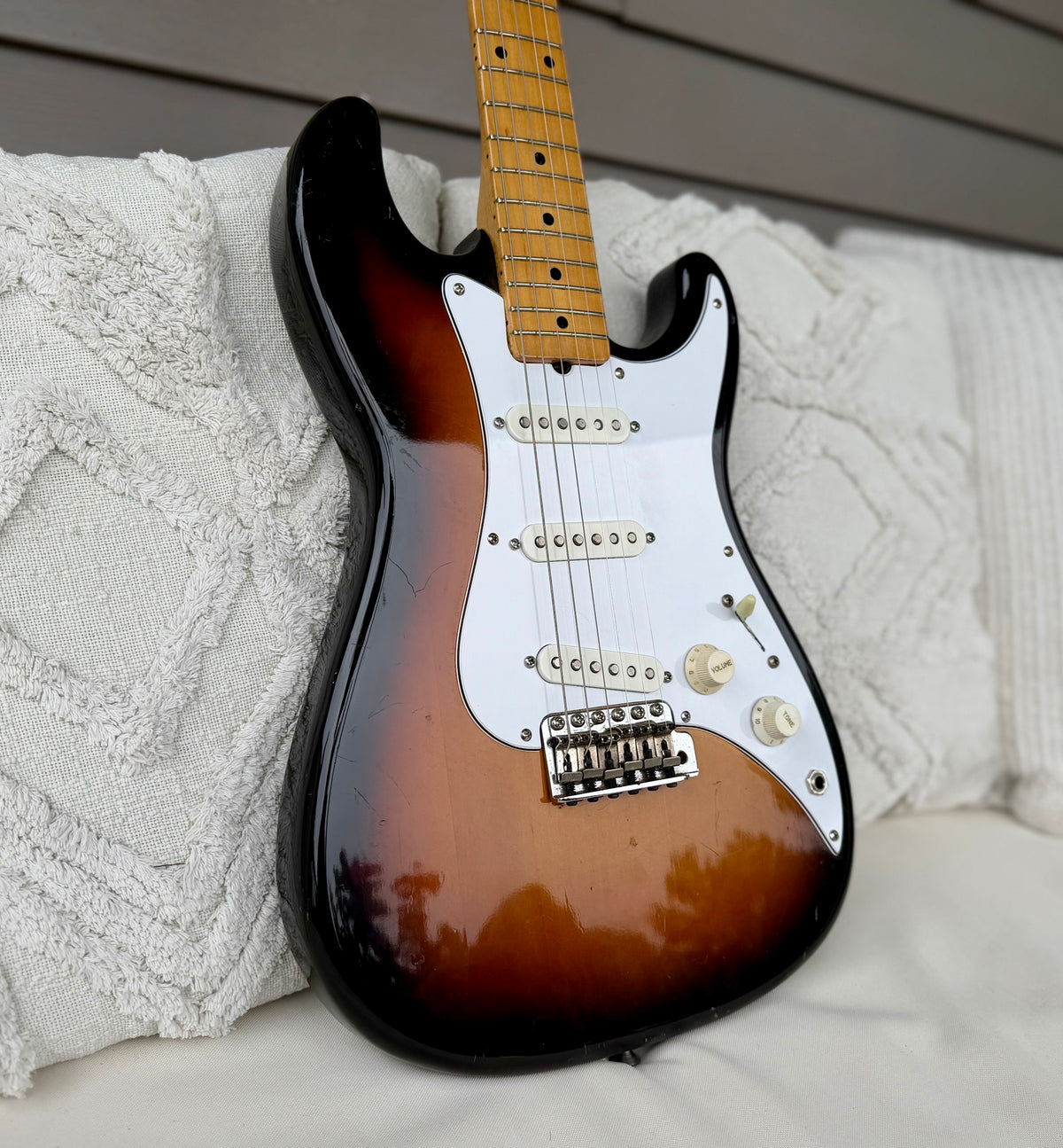 1983 Squier Bullet MIJ "SQ" Sunburst with Maple Neck—Boutique Pickups!